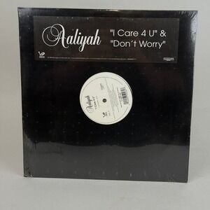 Aaliyah Vinyl Record I Care 4 U Don't Worry 12" Single 2003 - SEALED